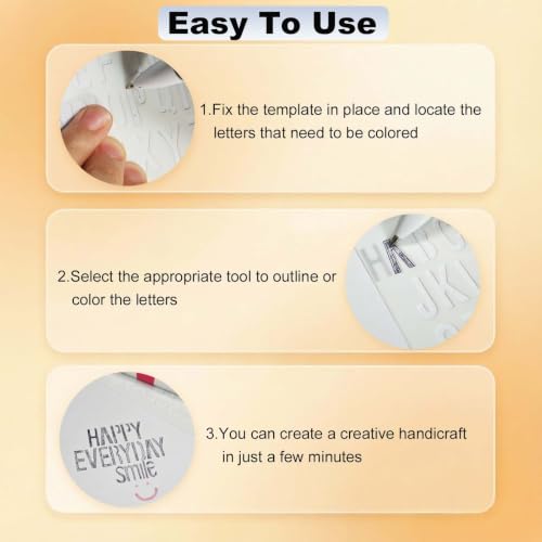 30 Pcs Letter Stencils for Painting, 4x7 Inch Number Symbol Craft Stencils | Reusable, Flexible Plastic Drawing Templates, Spray Paint Stencils for Graffiti, Journaling, Scrapbook Greeting Card Making - color: Letter and Number