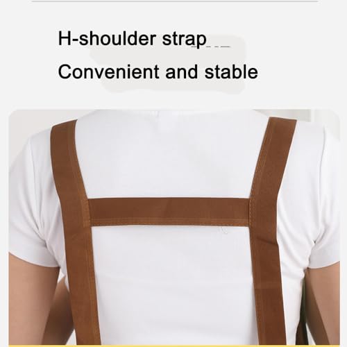 Waterproof Apron Large Pocket PU Material Waterproof Oil-proof Dust-proof Apron Black and Red - color: Black（long）