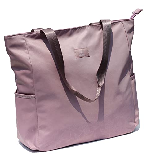 ESVAN Original Floral Water Resistant Large Tote Bag Shoulder Bag for Gym Beach Travel Daily Bags Upgraded - color: [Q] Pattern