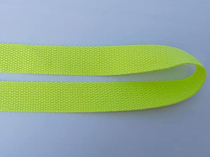 1 Inch Cotton Webbing 10 Yards Cotton Strap for Tote Canvas Bags Crafts Sewing (2076 Neon Green) - color: 2076 Neon Green