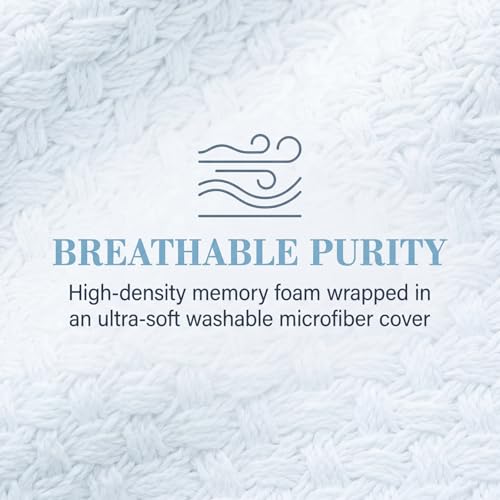 Leg Elevation Pillows for Swelling - Supportive Bed Memory Foam Wedge Pillow for After Surgery, Circulation, Swelling, Foot & Knee Discomfort