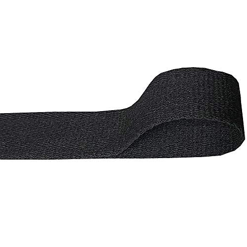 QIANF 1 1/2 Inch Black Heavy Cotton Webbing 10 Yards for Bags Backpack Straps Belts Tote Bag Handles Pet Collars Fabric Purse Making Crafts - color: Black, size: 1 1/2"-10 Yard