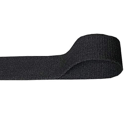 QIANF 1 Inch Black Heavy Cotton Webbing 10 Yards for Bags Backpack Straps Belts Tote Bag Handles Pet Collars Fabric Purse Making Crafts - color: Black, size: 1"-10 Yard