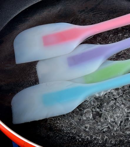 5PCS Silicone Spatula Set Heat Resistant Cake Cream Butter Spatulas Mixing Batter Scraper Non-Stick Flexible Baking Cooking Tool BPA-Free