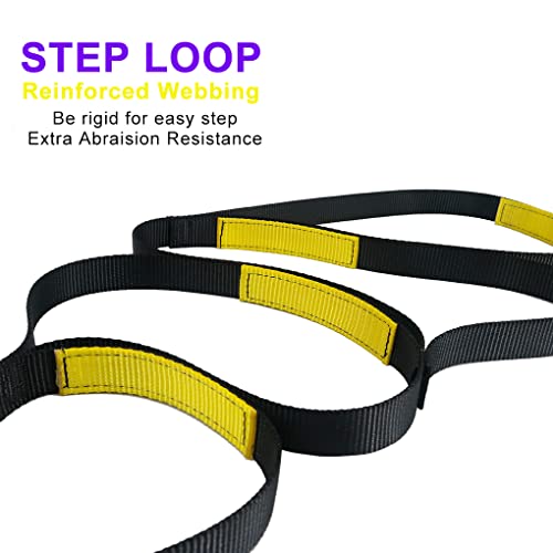 NewDoar Foot Ascender Loop for Climbing Tree Arborist - color: Black Green