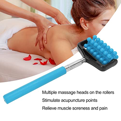 Back Scratchers, Back Massage Roller Massager, Telescopic Roller Massager, Roller Massager Massage ToolsMassage Tools Equipment(Sky Blue)