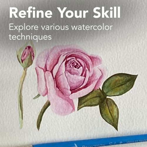Canson XL Series Watercolor Pad, Heavyweight White Paper, Foldover Binding, 30 Sheets, 9x12 inch | Cold Press Textured Paper for Paint, Pencil, Ink, Charcoal, Pastel, and Acrylic, 140 lb. (300 gsm)