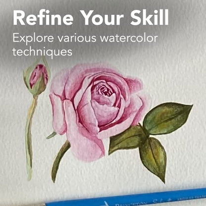 Canson XL Series Watercolor Pad, Heavyweight White Paper, Foldover Binding, 30 Sheets, 9x12 inch | Cold Press Textured Paper for Paint, Pencil, Ink, Charcoal, Pastel, and Acrylic, 140 lb. (300 gsm)