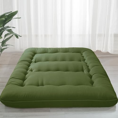 MAXYOYO 6" Extra Thick Japanese Floor Mattress Twin Folding Futon Mattress - color: Green, size: Twin
