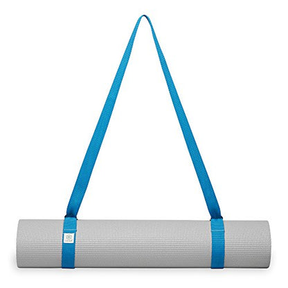 Gaiam Easy-Cinch Yoga Mat Sling - Durable Carrying Strap for Yoga Mat with Metal D-Rings for Secure Fit (No Mat Included) - color: Fuchsia Or Blue