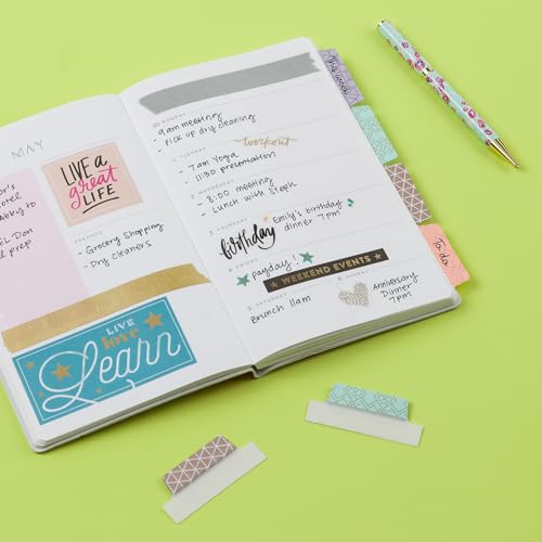 Avery Margin Ultra Tabs, 2.5" x 1", Assorted Metallic Geometric Designs, 24 Repositionable Page Tabs (30123) - color: Metallic Geometric, style: 24 tabs