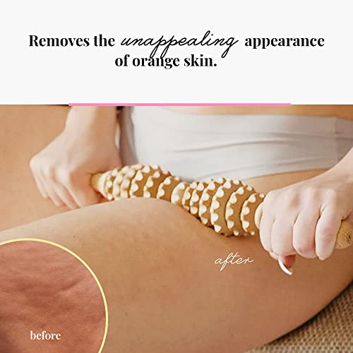 Tuuli Accessories - Oval Wooden Massage Roller, Multi-Functional Body Roller for Cellulite, Muscle Tension and Skin Health Support, Natural Massager for Women and Men