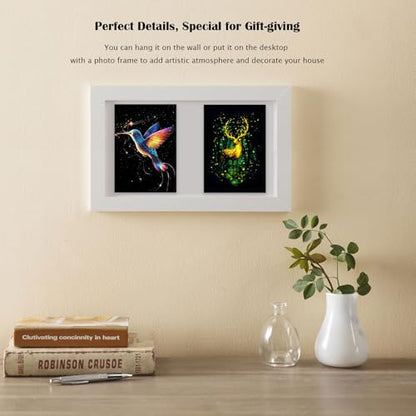 Scratchboard Art for Adults Luminous Scratch Painting Kits-A5/8 PCS-Animals | Luminous Scratch Painting Paper Kit, Relaxing Art Therapy Activity for Adults, Hand Coordination Craft, Creative Outlet Gift - style: Animal