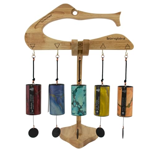 Zaphir Chimes - Includes 1 Chime/Tuned According to the 5 Seasons & Elements of FengShui | Zaphir Chimes - Includes 1 Chime / Tuned According to the 5 Seasons & Elements of FengShui - size: Set #2 - With Songbird Stand and Case