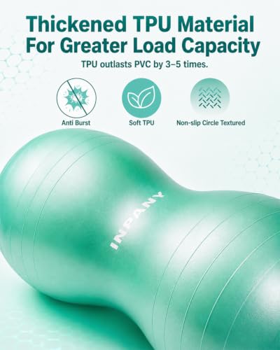 INPANY Peanut Exercise Ball for Labor, Physical Therapy & Fitness - color: Green