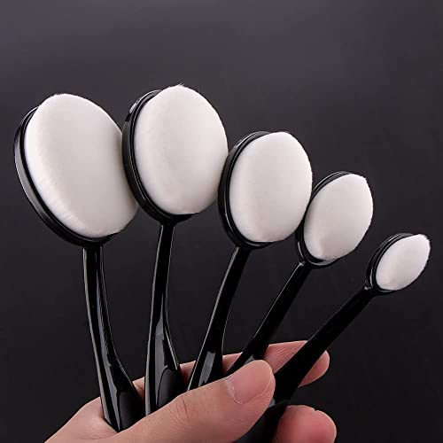 UNIMEIX 5 Pack Blending Brush for Card Making Crafting Ink Blender Brushes Set Tool Paper Background Brush Drawing Scrapbooking & Stamping Supplies (Black) - color: White, size: 5 Pack Brush with square holder