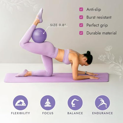 Pilates Ring and Ball Set with Video Tutorials, 10-in-1 Home Pilates Kit - color: Luxury Purple