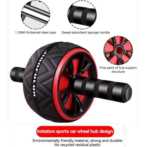 Ab Roller Wheel and Knee Mat, Abs Workout Equipment for Abdominal & Core Strength Training, Home Gym Fitness Exercise Wheels for Women Men, Abdominal Wheel - color: black