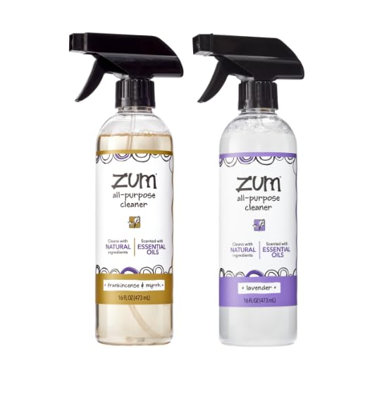 Zum by Indigo Wild All-Purpose Cleaner Combo (Pack of 2) - Natural Multipurpose Cleaners with Essential Oils, Baking Soda & More - Frankincense & Myrrh & Lavender, 16 fl oz Each