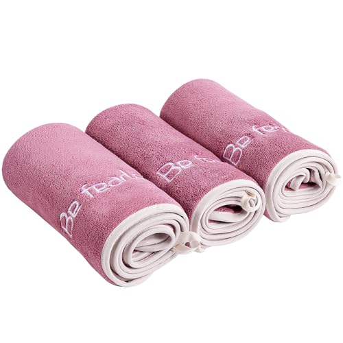 Microfiber Gym Towels for Men Women Workout - 14"x29" - Set of 3 - color: Dark Pink