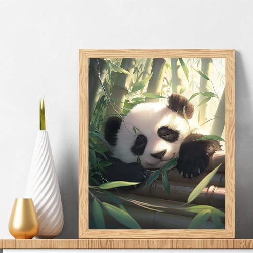 Natuyalo Panda Paint by Numbers Kit for Adults - Animal Paint by Number on Canvas Without Frame, DIY Acrylic Painting for Ideal Gift Home Wall Decor (16x20 Inch) - color: ART-09