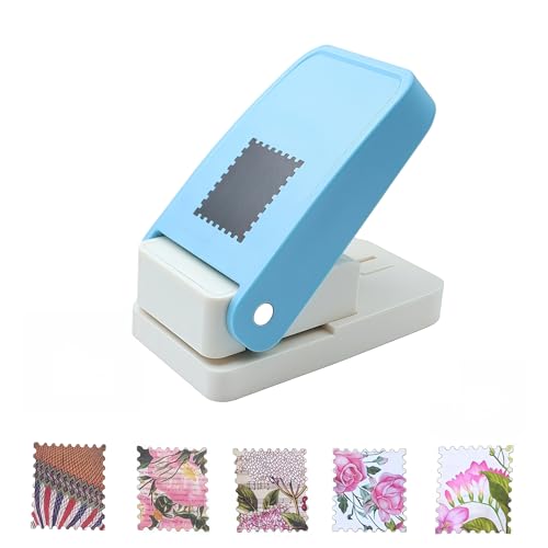 1.5X1.25inch Rectangular Postage Stamp Punch Ware Rectangle Craft Lever Punch Handmade Paper Punch for Crafting Scrapbooking Cards,DIY Cards Making - color: W25-1.5LP Stamp