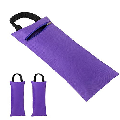TOPTIE 2 Pack Yoga Sandbag Unfilled Weighted Bag for Fitness Yoga Bolster - color: Purple