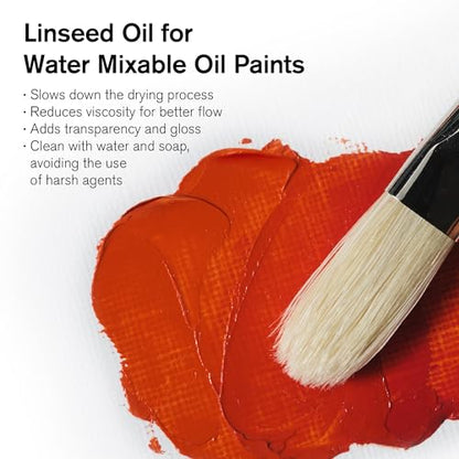 Winsor & Newton Artisan Linseed Oil, 75ml (2.5-oz) bottle | Creates Fatter Paint, Glossy Paint, Increases Flow/Dispersion, Slows Drying Time, Reduces Viscosity, Increases Transparency - color: Artisan Linseed Oil, style: 2.5-oz Bottle