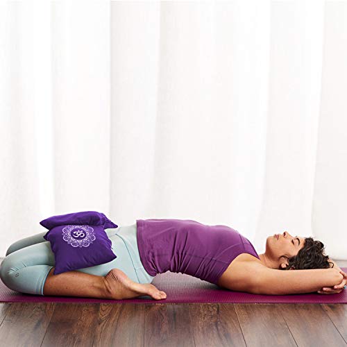 Yoga Sand Bag - Cotton Unfilled for Yoga Weights and Resistance Training, Size- 7.5" X 17" - color: Purple