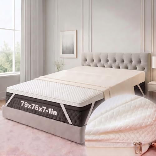 Cinnvoice Mattress Wedge with Cover, 7 Inch King Incline Wedge for Back and Neck Support, Adjustable Elevator Under Mattress Topper Support for Bedroom - color: White, size: 7 Inch King