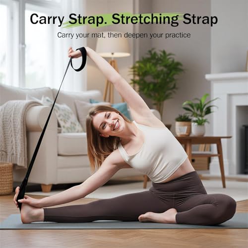 Slim Panda Yoga Mat Straps for Carrying, Adjustable Yoga Mat Carrier Sling Fits All Mats(Mat Not Included) - color: Dark Gray, size: 72 inches