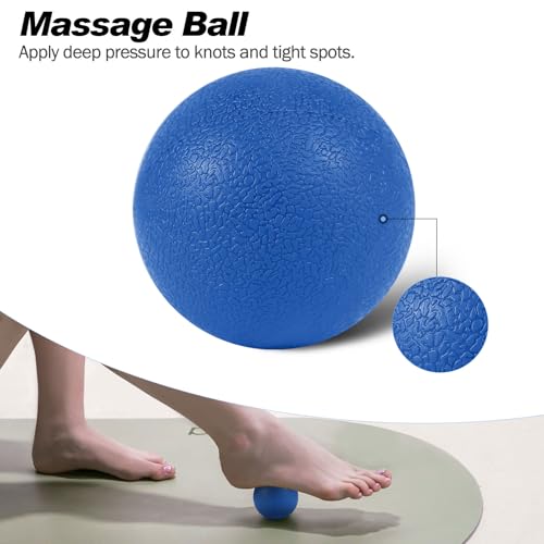5 in 1 Foam Roller Set High Density Patented Foam Roller for Exercise - color: Blue Diamond