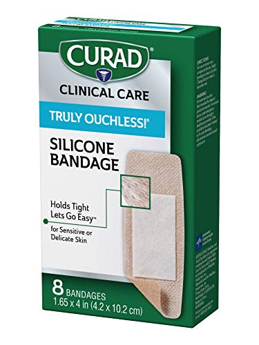 Curad - CUR5003V1 Truly Ouchless Silicone Bandage (Pack of 3) - size: CUR5003 (Pack of 3)