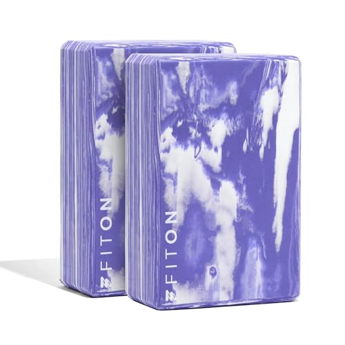 FitOn - 12"x4" Travel Sized Recovery Roller & 2-Pack of Yoga Blocks Bundle - Workout Equipment Set for Gym and Home Exercise - Workout with Durable Foam Roller & High-Density EVA Foam Yoga Blocks