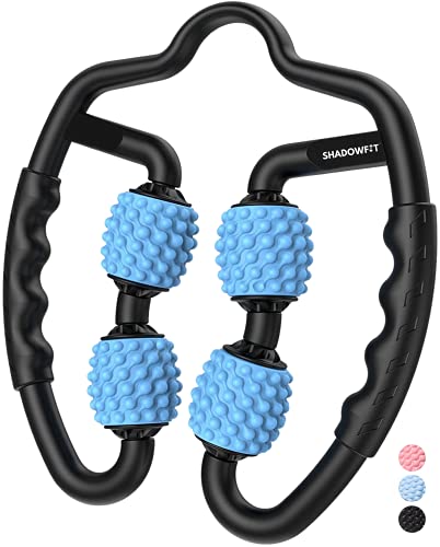 Shadowfit Muscle Massager Roller, Trigger Point Foam Roller for Calves, Legs, Arms, Shin Splints, Massage Tool to Relieve Soreness, Stiffness, and Tight Muscles, Cellulite Deep Tissue Massaging - color: Blue