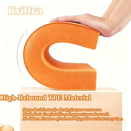 High-Density Balance Pad, Extra Large Balance Pad for Physical Therapy, TPU Foam Balance Board for Rehabilitation Stability Workout Knee and Ankle Exercise - color: Orange, size: 19.69*15.7*2.36 inch