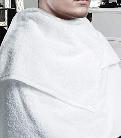BIOLINEN Salon Towels 24 Pack White 15x25, 100% Cotton Hand Towels for Bathroom, Bleach Resistant Barber Esthetician Spa Gym Towels, Super Absorbent - color: White