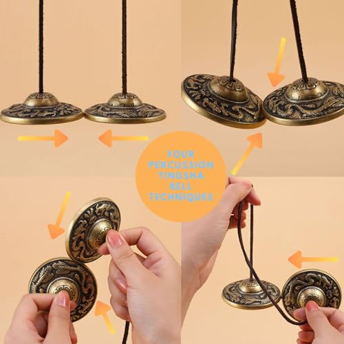 Tibetan Tingsha Cymbals Meditation Chime Bells (2 Dragons) - color: 2 Dragons