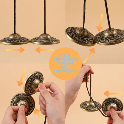 Tibetan Tingsha Cymbals Meditation Chime Bells (2 Dragons) - color: 2 Dragons
