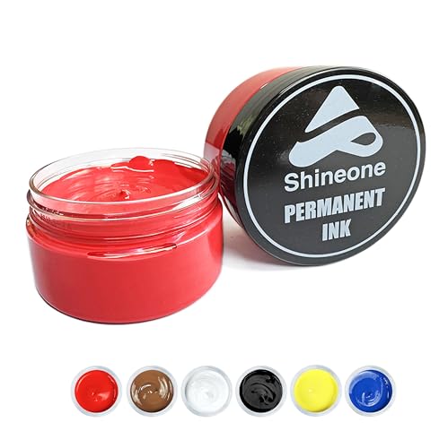 Shineone, Chalk Ink, Fabric Ink, Screen Printing Ink Set, 6 Colors, 3OZ | Paint ink Permanent ink with 3pcs Squeegees, 6-Colors, 3OZ for Fabric, Paper and Cardboard.