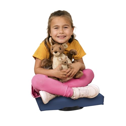 FDP SoftScape 12 inch Square Toddler Floor Cushions with Handles Flexible Seating for Daycare, Preschool, Playroom 1.5 inch Deluxe Foam (4-Piece) - Volcano - color: Volcano