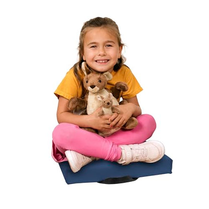 FDP SoftScape 12 inch Square Toddler Floor Cushions with Handles Flexible Seating for Daycare, Preschool, Playroom 1.5 inch Deluxe Foam (4-Piece) - Volcano - color: Volcano