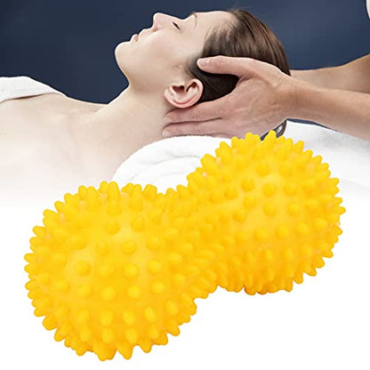 Drfeify Massage Ball, PVC Spiky Muscle Relaxation Ball for Pain Relief, with Strong Spikes for Fitness Yoga, Back Neck Feet (Yellow) - color: Yellow