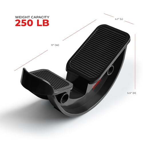 Sunny Health & Fitness Adjustable Calf & Ankle Stretcher | Plantar & Tight Calves Relief, Hamstring & Ankle Strengthener, Mobility & Stretching Device, Fits All Shoe Sizes - color: Black