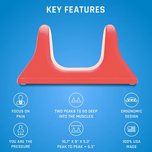 PSO-RITE Psoas Muscle Release Tool – Made in USA, Patented Deep Tissue Massage Device for Your Back, Hip Flexor & Trigger Point Relief - Sunset Red - color: Sunset Red