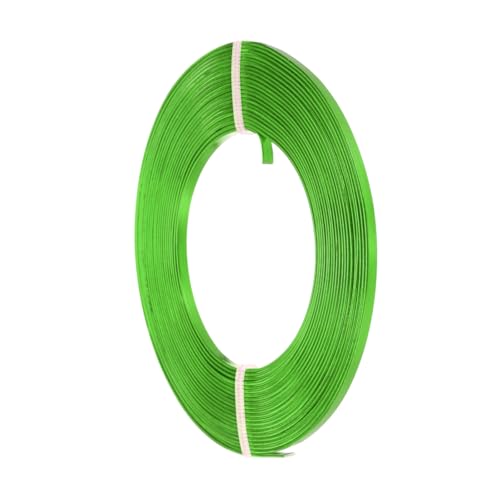 MECCANIXITY Aluminum Flat Wire, 3mm 18 Gauge Bendable Nose Wire Soft Craft Jewelry Wire for Jewelry Making Handmade Crafts DIY Bezel Sculpting, Dark Green - color: Dark Green