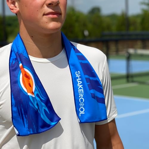 SHAKEitCOOL Original Cooling Towel – Be Cool in Style - Heat Relief, Soft, Lightweight, Sun Protection, Easy Clean - Perfect for Biking, Running, Yoga, Gym, Gardening - Pickleball - color: Pickleball