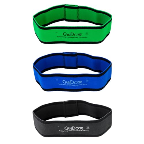 CanDo Fabric Loop Plus, Resistance Exerciser Loops, Set of 3 - size: 8", style: Medium to X-Heavy Strength