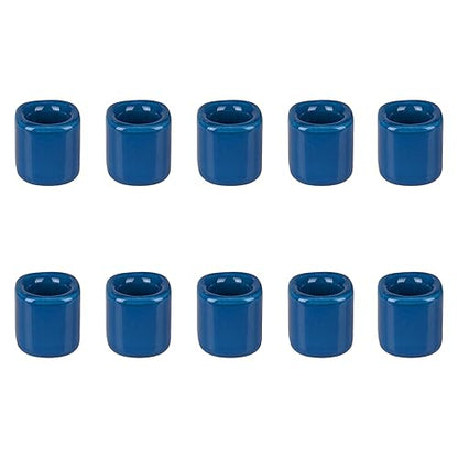 Mega Candles 10 pcs Dark Blue 1/2 Inch Diameter Ceramic Chime Ritual Spell Candle Holders, Great for Casting Chimes, Meditation, Rituals, Spells, Vigil, Witchcraft, Wiccan Supplies - color: Dark Blue, size: 10 Pieces