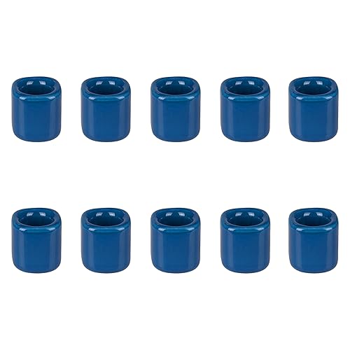 Mega Candles 10 pcs Dark Blue 1/2 Inch Diameter Ceramic Chime Ritual Spell Candle Holders, Great for Casting Chimes, Meditation, Rituals, Spells, Vigil, Witchcraft, Wiccan Supplies - color: Dark Blue, size: 10 Pieces